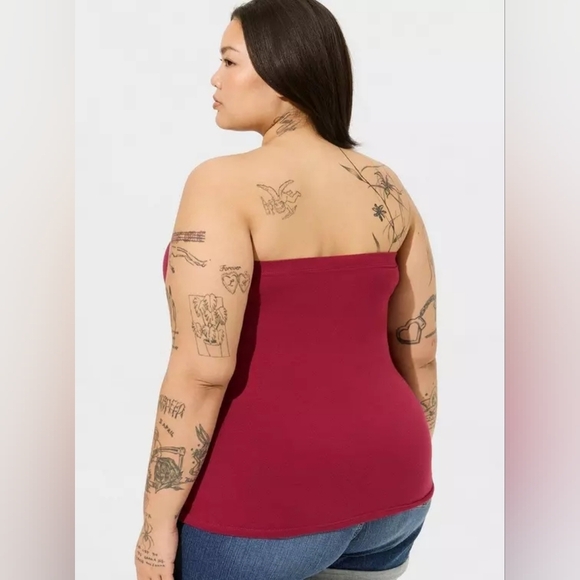 Torrid Foxy O-ring Tube Top Red Plum Berry 3x New Nwt - Picture 5 of 11